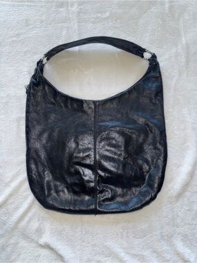 Hobo International Black Leather Hobo Shoulder Bag Classic Carryall